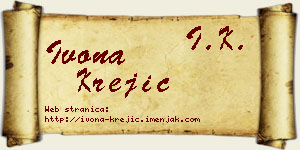 Ivona Krejić vizit kartica